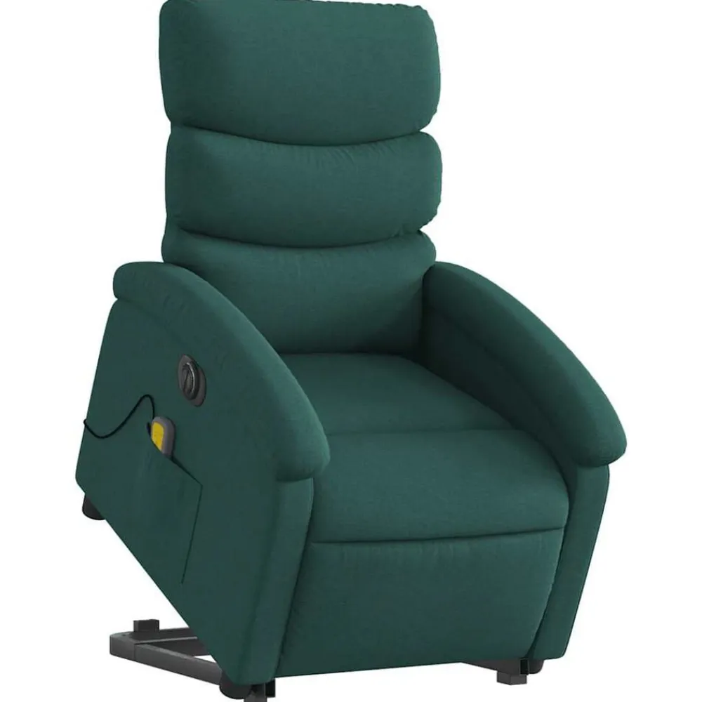 vidaXL Sillas-Sillón masaje eléctrico reclinable elevable tela