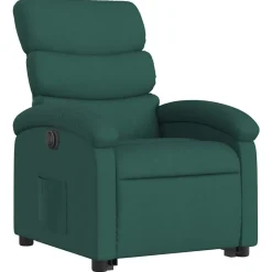 vidaXL Sillas-Sillón masaje eléctrico reclinable elevable tela