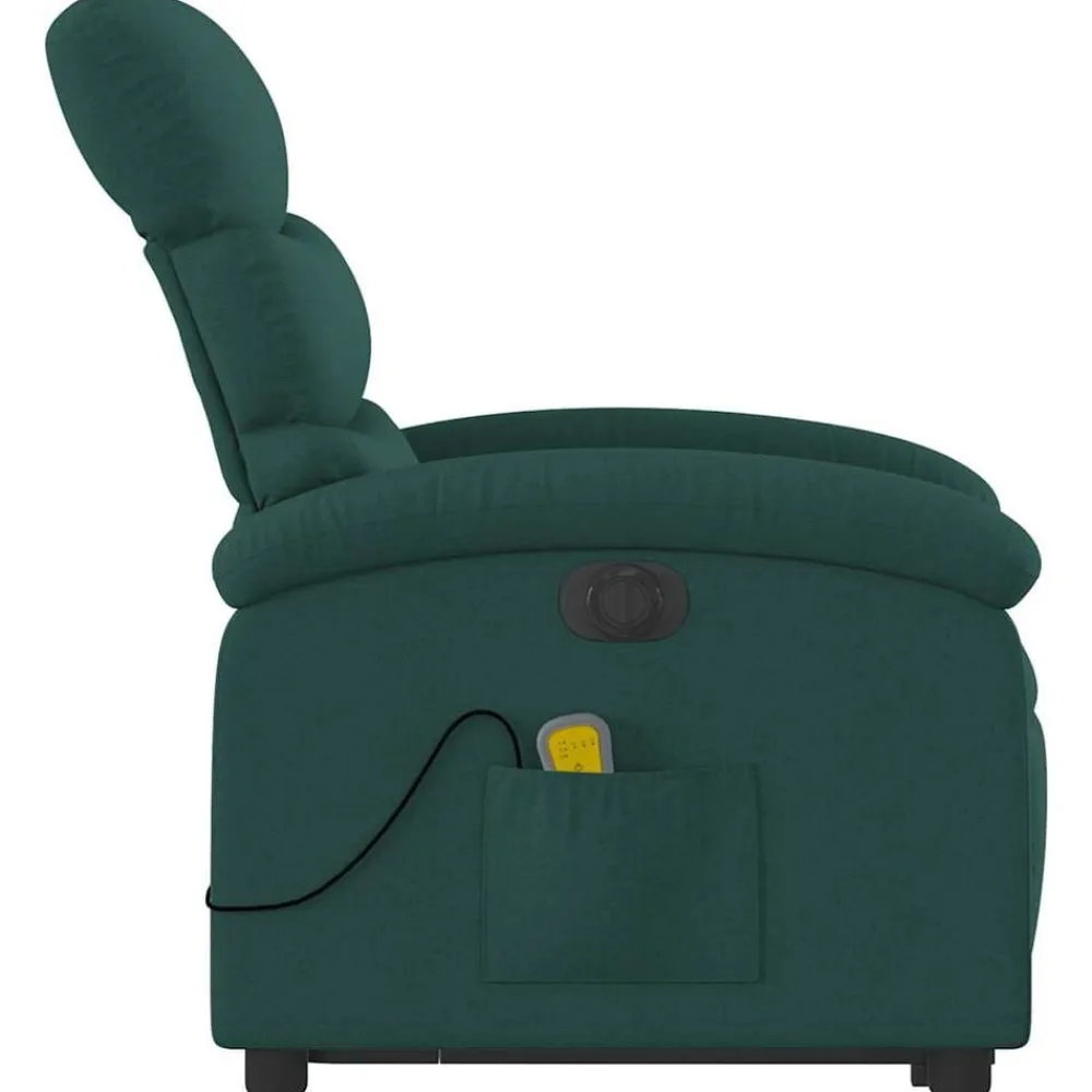 vidaXL Sillas-Sillón masaje eléctrico reclinable elevable tela