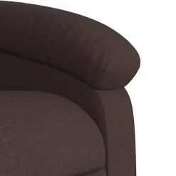 vidaXL Sillas-Sillón masaje eléctrico reclinable elevable tela marrón oscuro