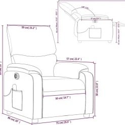 vidaXL Sillón masaje reclinable eléctrico cuero sintético rojo tinto Rojo vino tinto Online