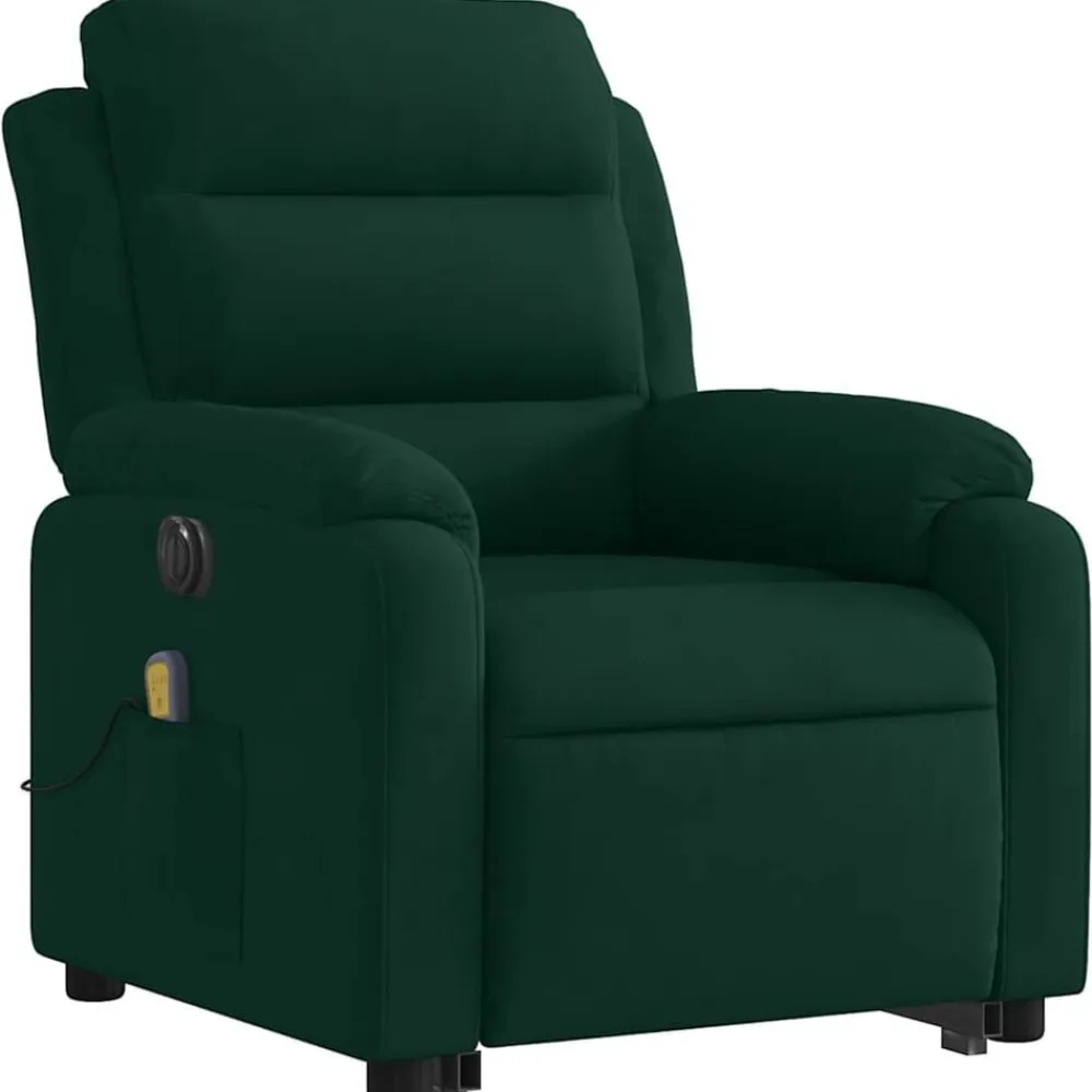 vidaXL Sillas-Sillón masaje reclinable elevable terciopelo