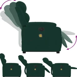 vidaXL Sillas-Sillón masaje reclinable elevable terciopelo