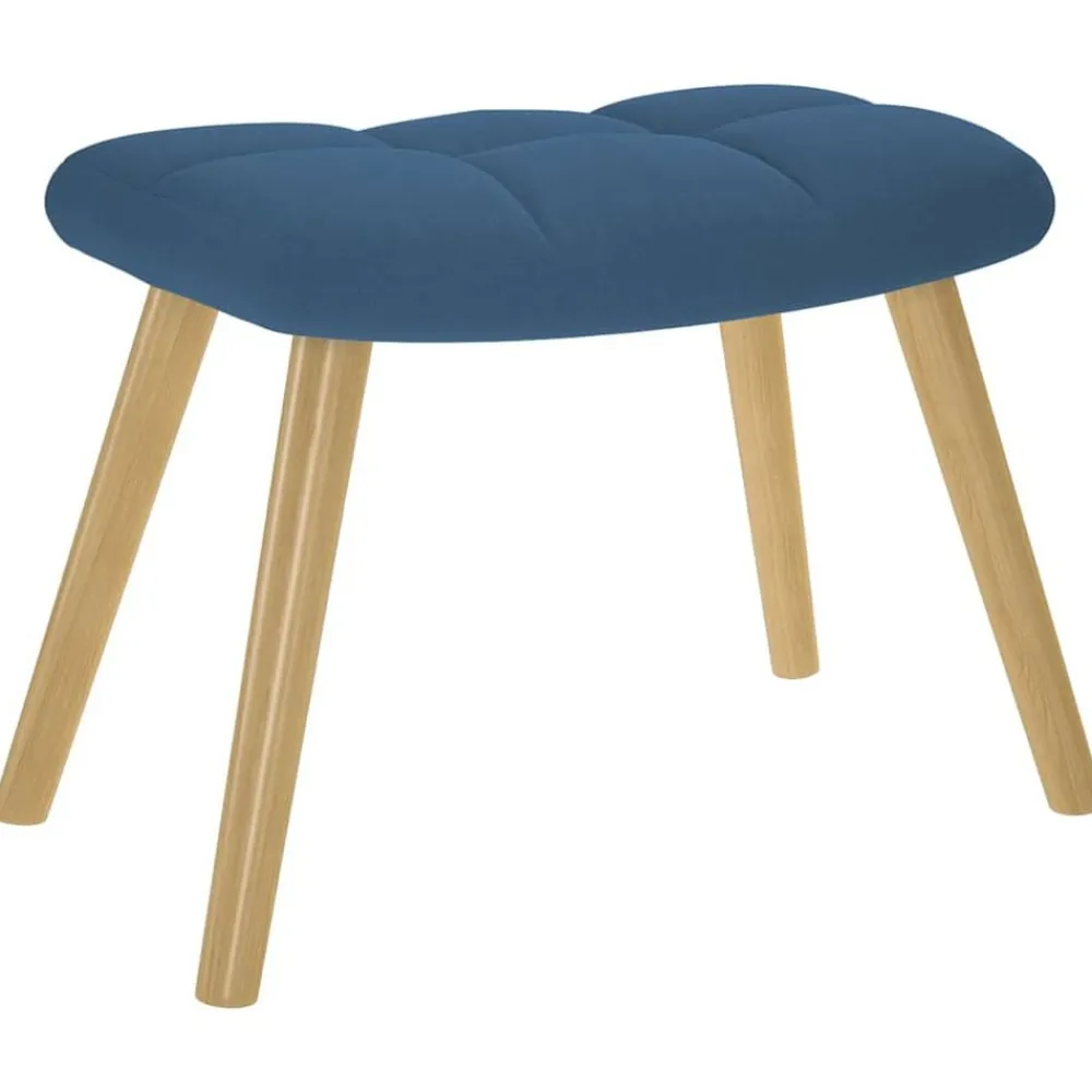 vidaXL Sillas-Sillón mecedora con taburete tela