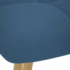 vidaXL Sillas-Sillón mecedora con taburete tela