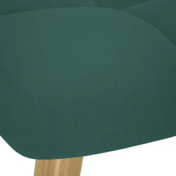 vidaXL Sillón mecedora con taburete tela Verde oscuro Discount