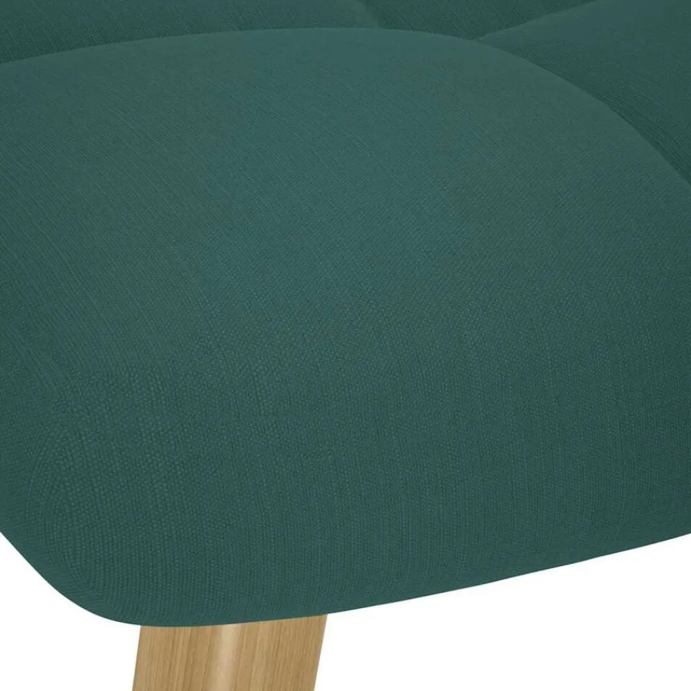 vidaXL Sillón mecedora con taburete tela Verde oscuro Discount