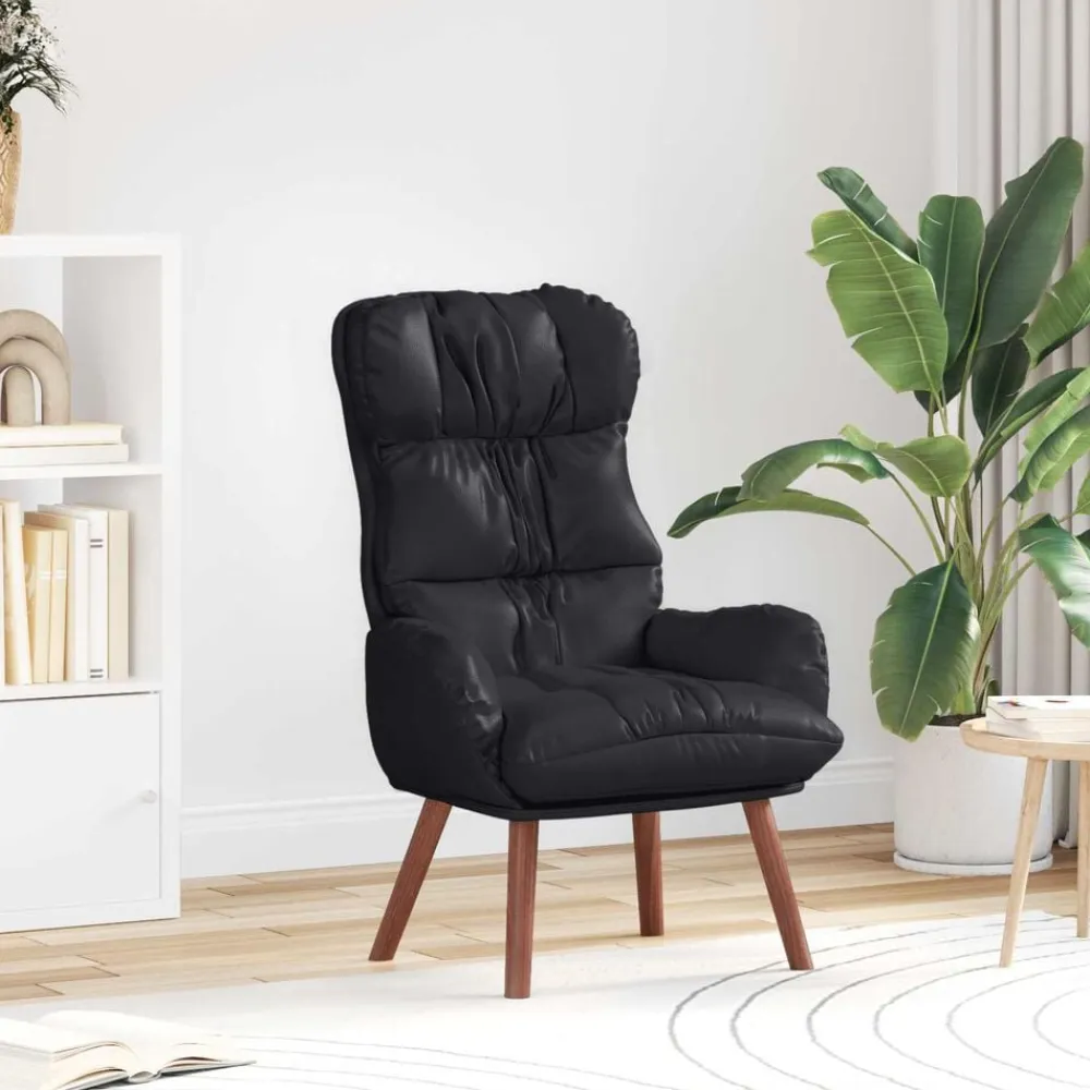 vidaXL sillón 69 x 74 x 93 cm Cuero artificial Negro Hot