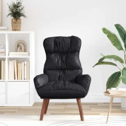 vidaXL sillón 69 x 74 x 93 cm Cuero artificial Negro Hot