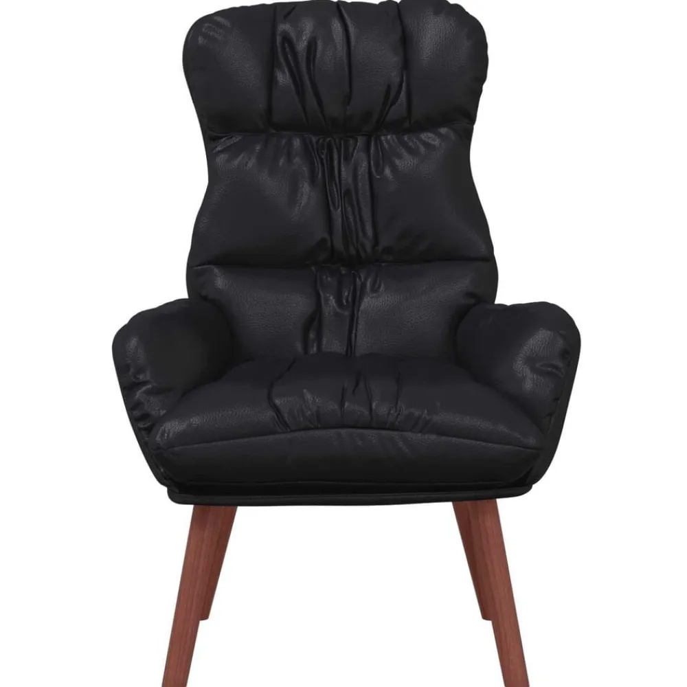 vidaXL sillón 69 x 74 x 93 cm Cuero artificial Negro Hot