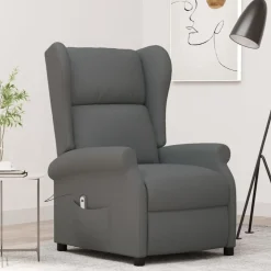 vidaXL Sillas-Sillón orejero reclinable eléctrico de tela