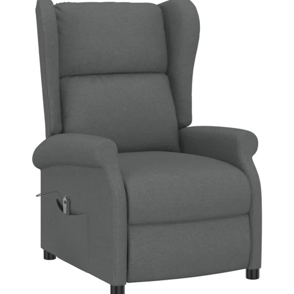 vidaXL Sillas-Sillón orejero reclinable eléctrico de tela