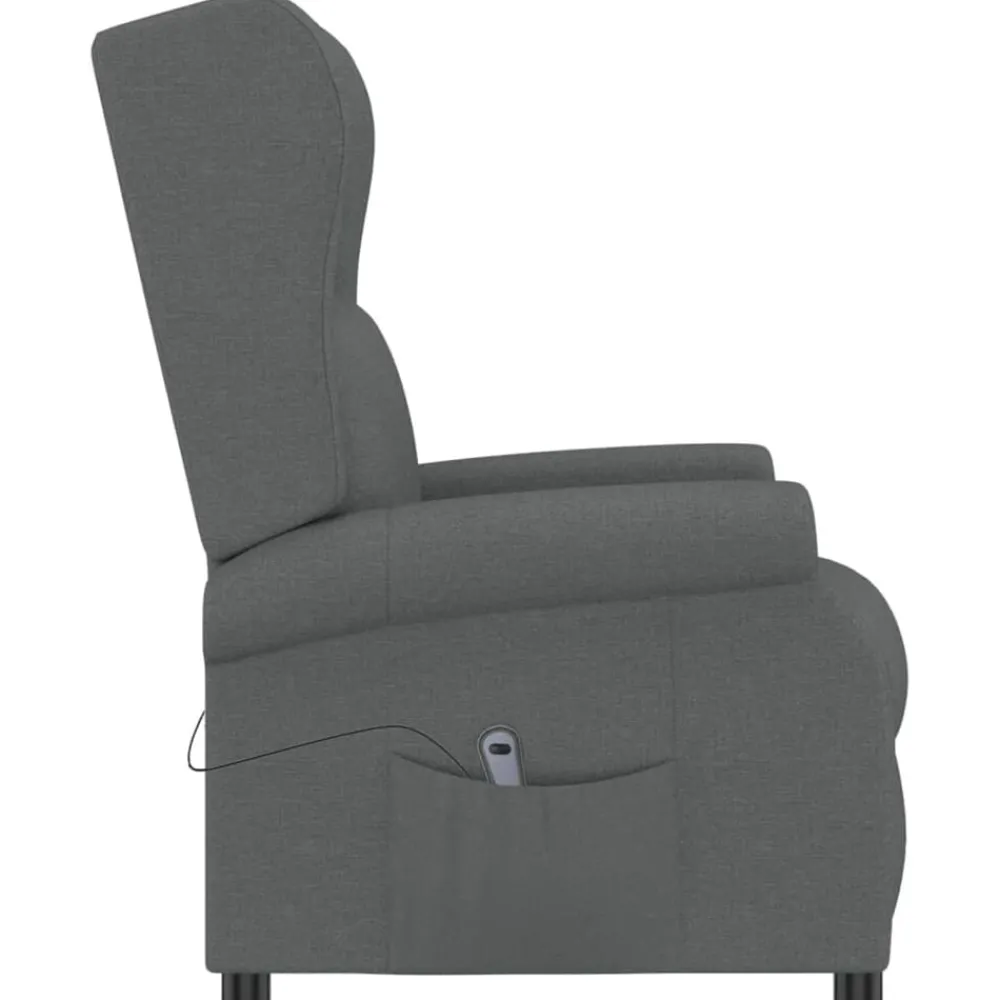 vidaXL Sillas-Sillón orejero reclinable eléctrico de tela