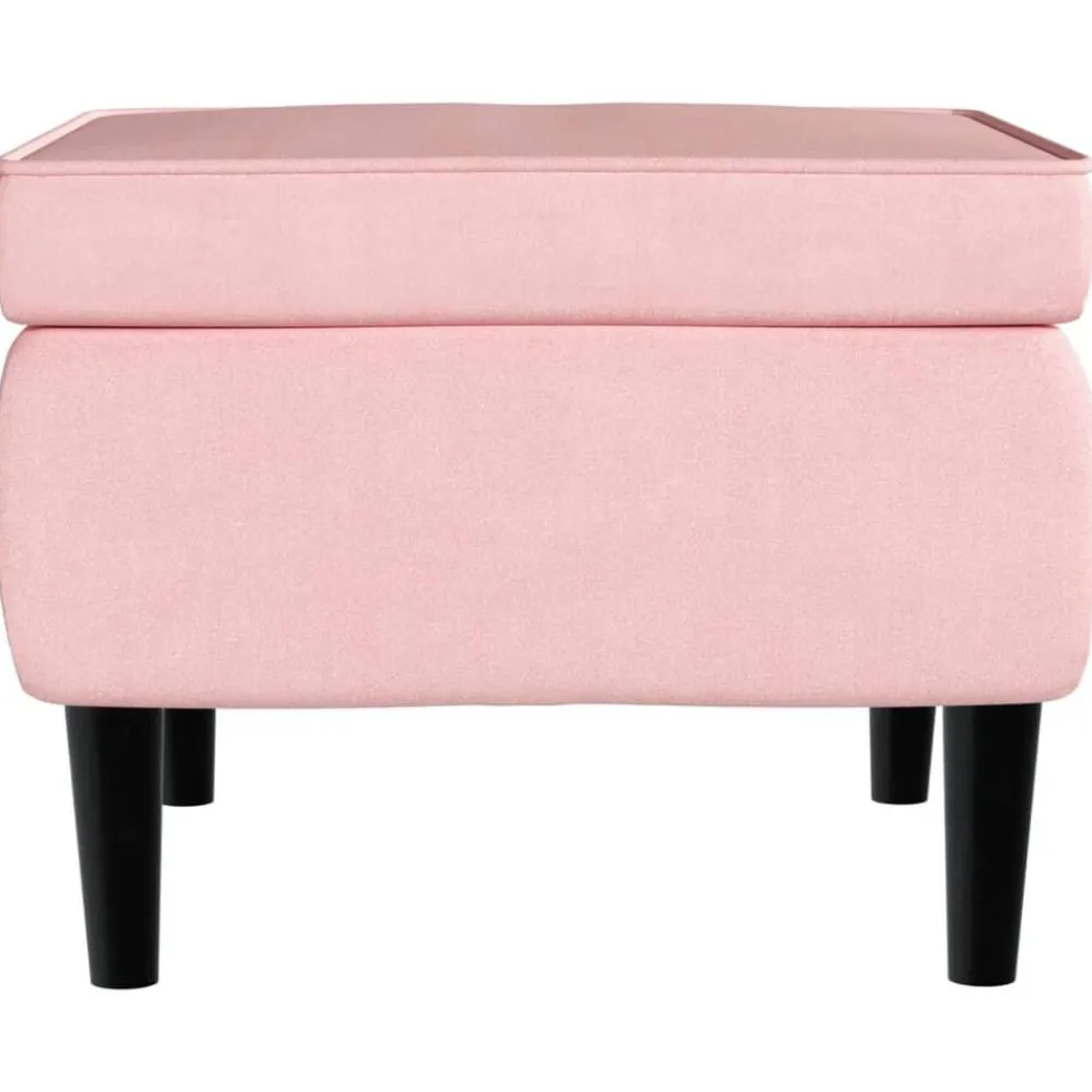 vidaXL Sillas-Sillón orejero y taburete de terciopelo