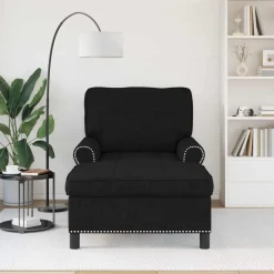 vidaXL Sillón reclinable con cojín 91 x 157 x 91 cm tela Negro Best