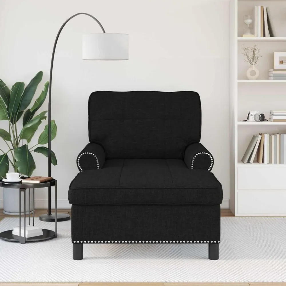 vidaXL Sillón reclinable con cojín 91 x 157 x 91 cm tela Negro Best