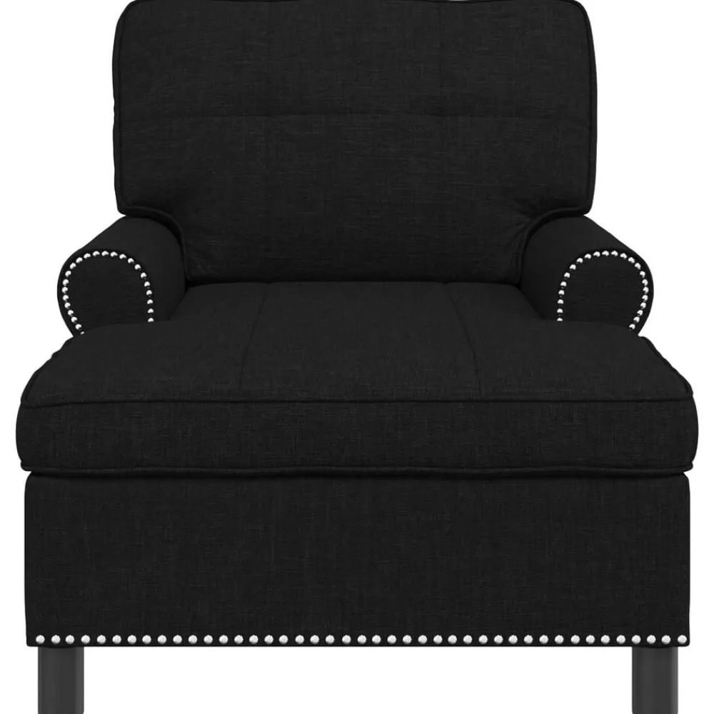 vidaXL Sillón reclinable con cojín 91 x 157 x 91 cm tela Negro Best