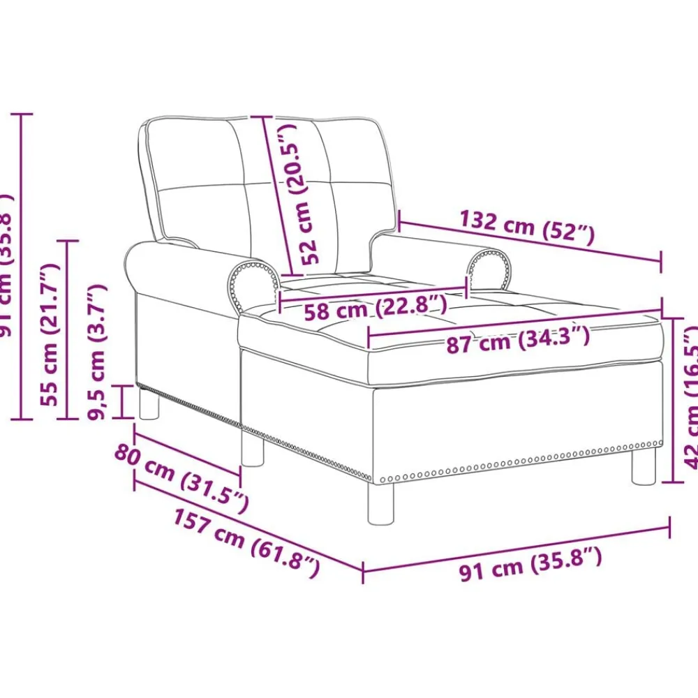 vidaXL Sillas-Sillón reclinable con cojín 91 x 157 x 91 cm tela