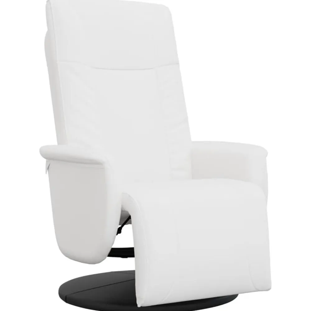 vidaXL Sillas-Sillón reclinable con reposapiés cuero sintético