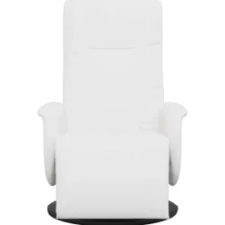 vidaXL Sillas-Sillón reclinable con reposapiés cuero sintético