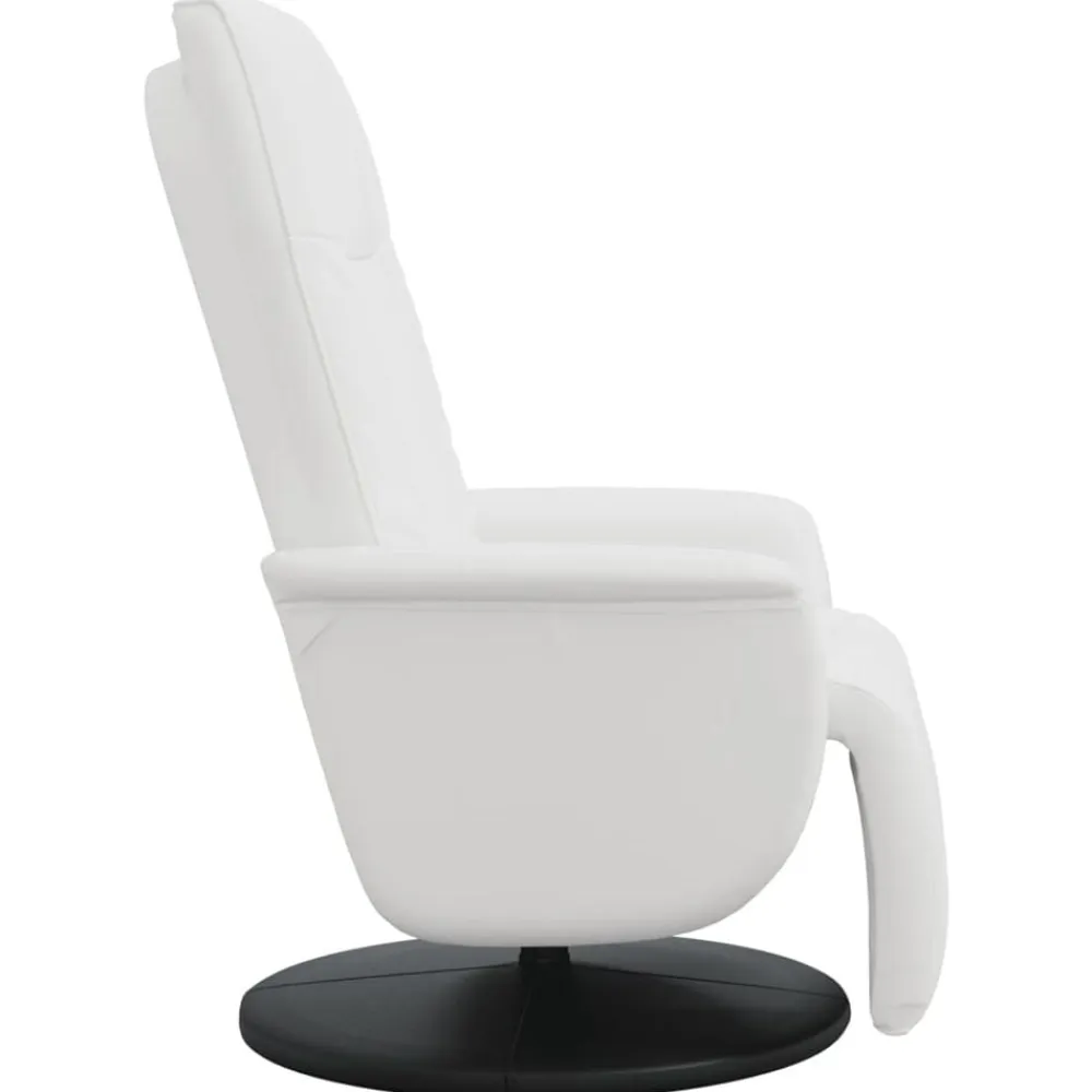 vidaXL Sillas-Sillón reclinable con reposapiés cuero sintético