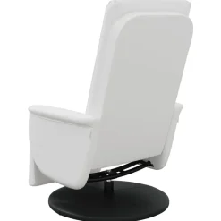 vidaXL Sillas-Sillón reclinable con reposapiés cuero sintético