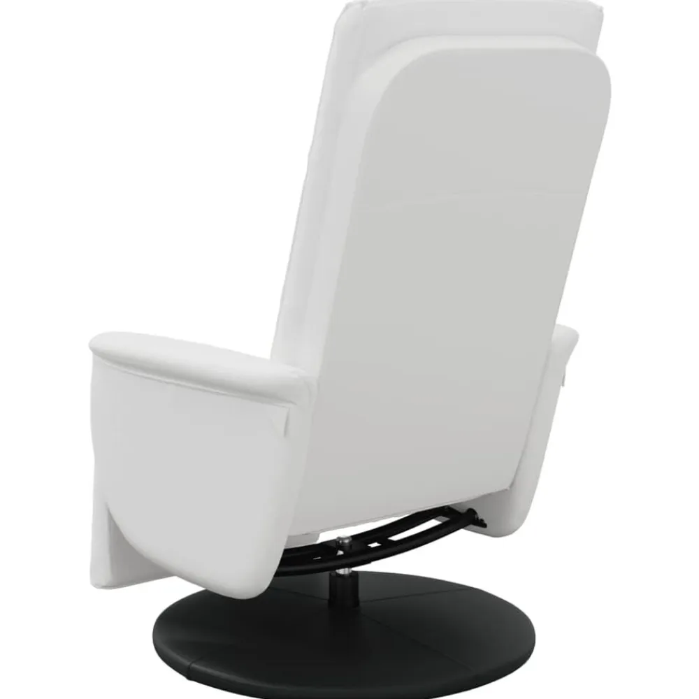 vidaXL Sillas-Sillón reclinable con reposapiés cuero sintético