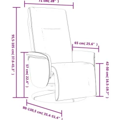 vidaXL Sillas-Sillón reclinable con reposapiés cuero sintético