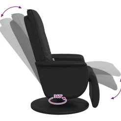 vidaXL Sillas-Sillón reclinable con masaje giratorio 71 x 90 x 105 cm