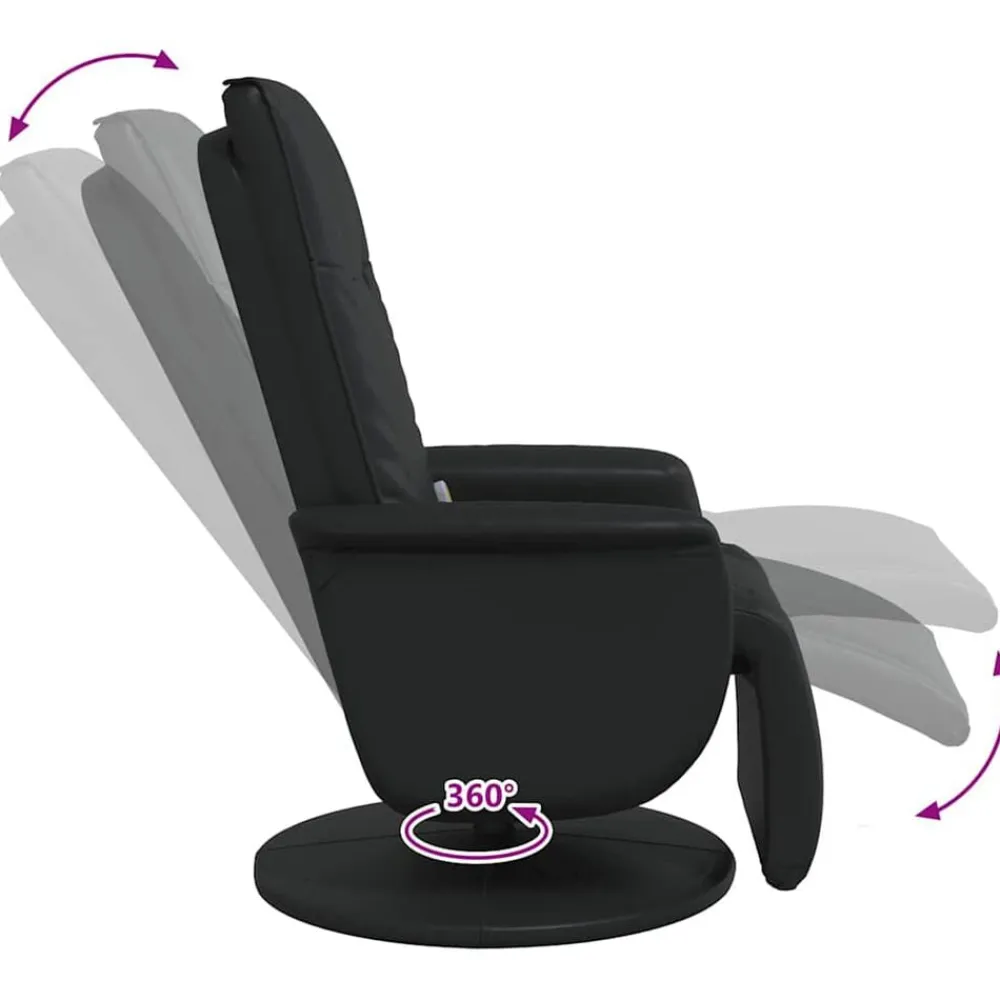 vidaXL Sillas-Sillón reclinable con masaje giratorio 71 x 90 x 105 cm