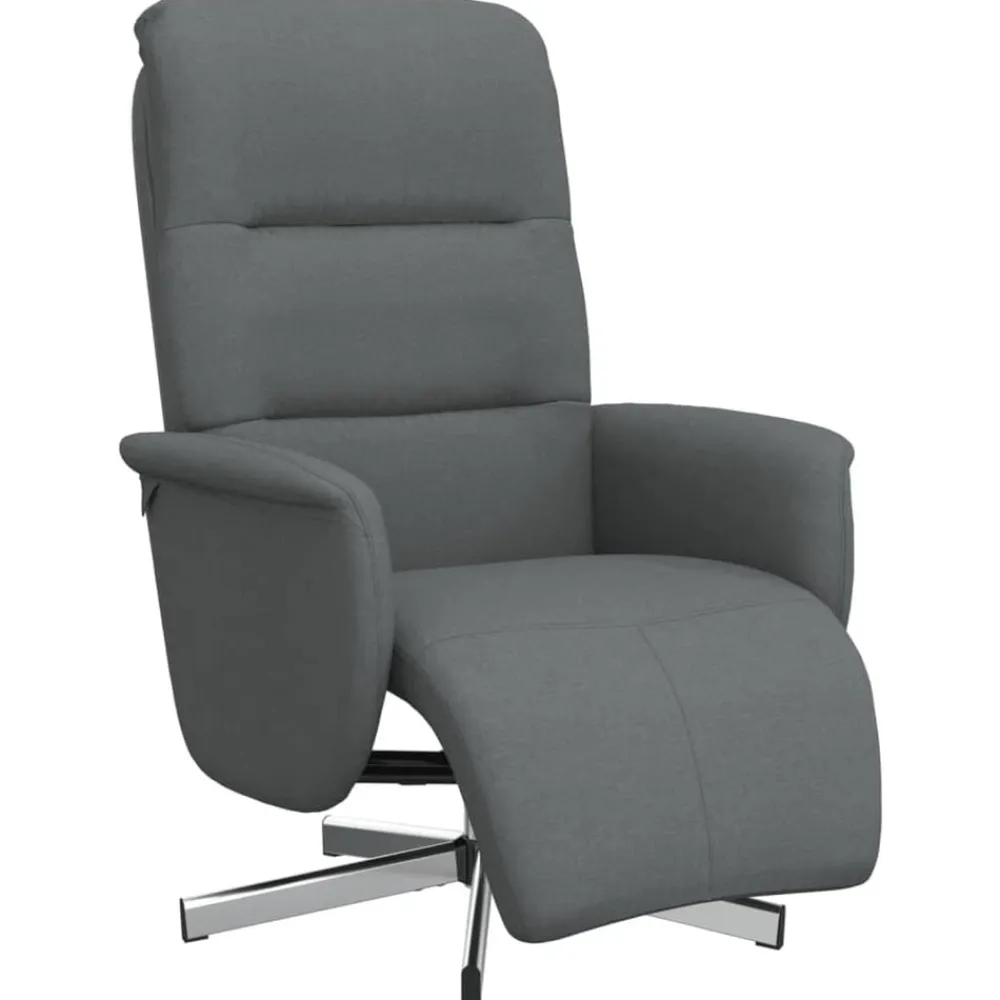 vidaXL Sillas-Sillón reclinable con reposapiés tela