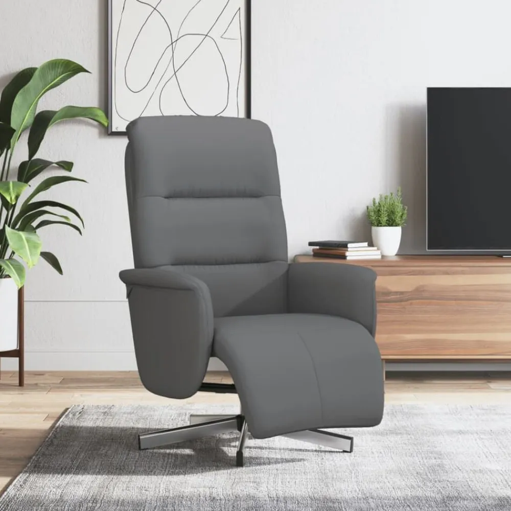 vidaXL Sillas-Sillón reclinable con reposapiés tela