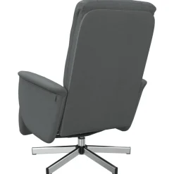 vidaXL Sillas-Sillón reclinable con reposapiés tela
