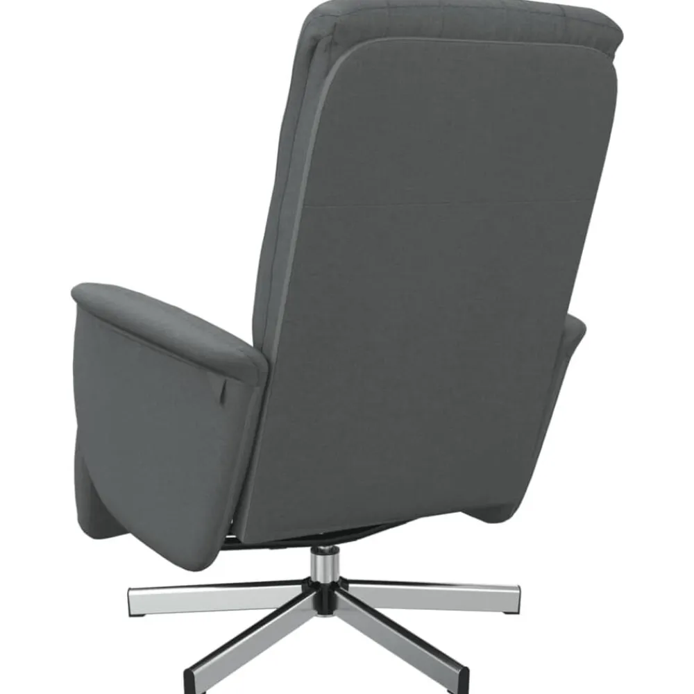 vidaXL Sillas-Sillón reclinable con reposapiés tela