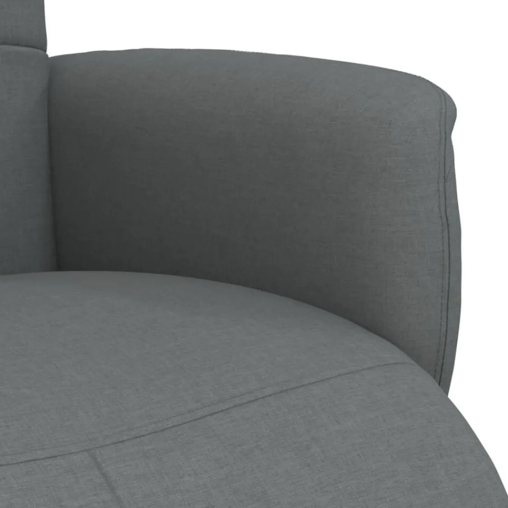 vidaXL Sillas-Sillón reclinable con reposapiés tela