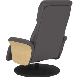 vidaXL Sillón reclinable con reposapiés cuero sintético Gris Discount