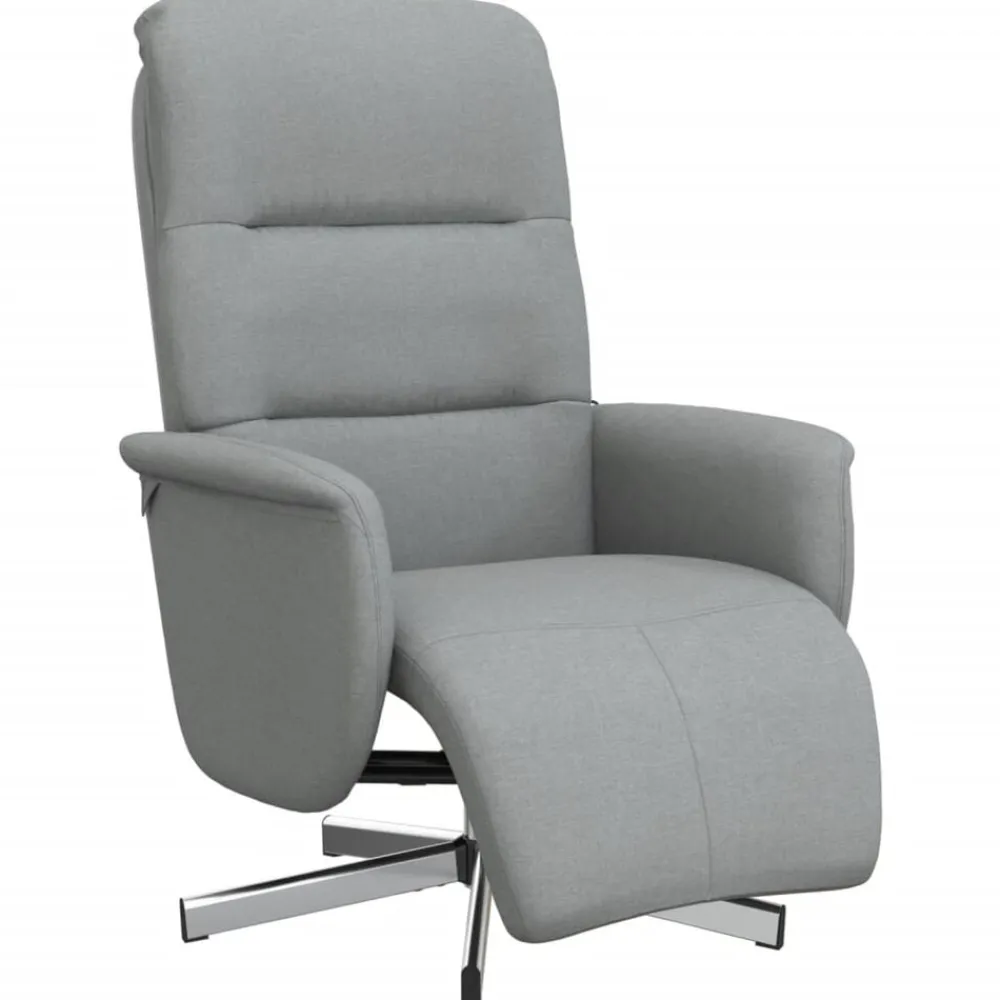 vidaXL Sillas-Sillón reclinable con reposapiés tela