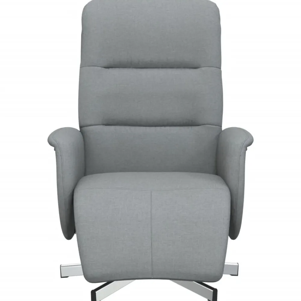 vidaXL Sillas-Sillón reclinable con reposapiés tela