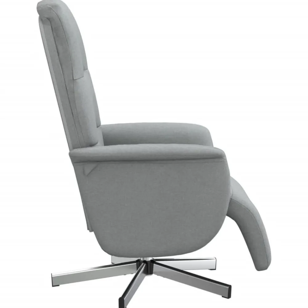 vidaXL Sillas-Sillón reclinable con reposapiés tela