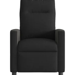 vidaXL Sillón reclinable de masaje de tela Negro Best