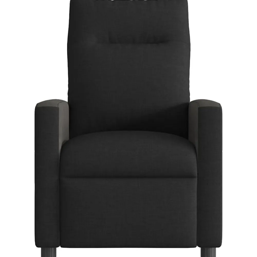 vidaXL Sillón reclinable de masaje de tela Negro Best