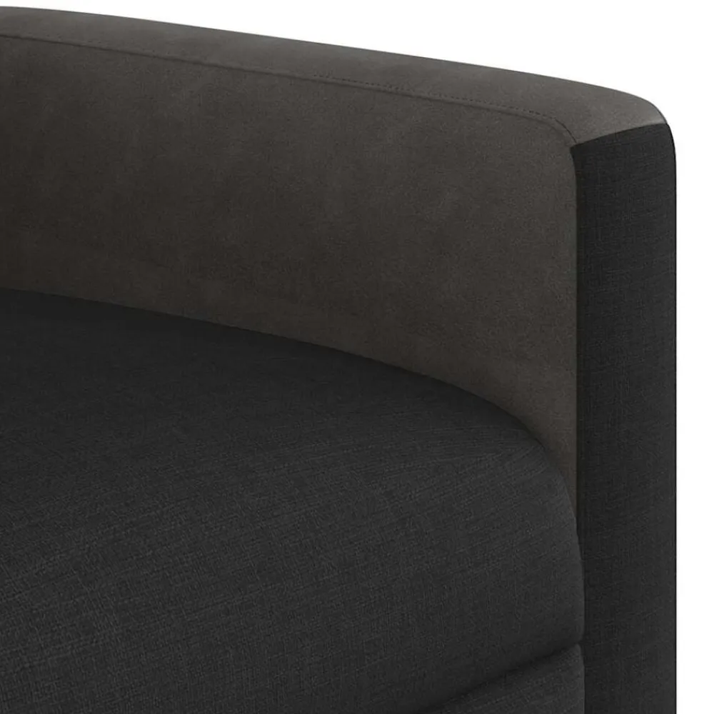 vidaXL Sillón reclinable de masaje de tela Negro Best