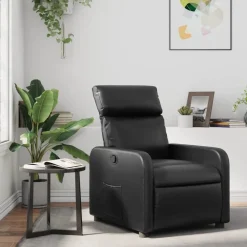 vidaXL Sillas-Sillón reclinable de cuero sintético
