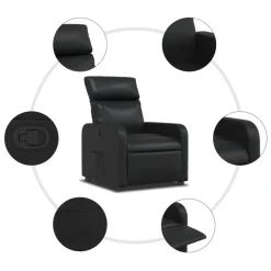 vidaXL Sillas-Sillón reclinable de cuero sintético