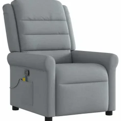 vidaXL Sillas-Sillón reclinable de masaje de tela