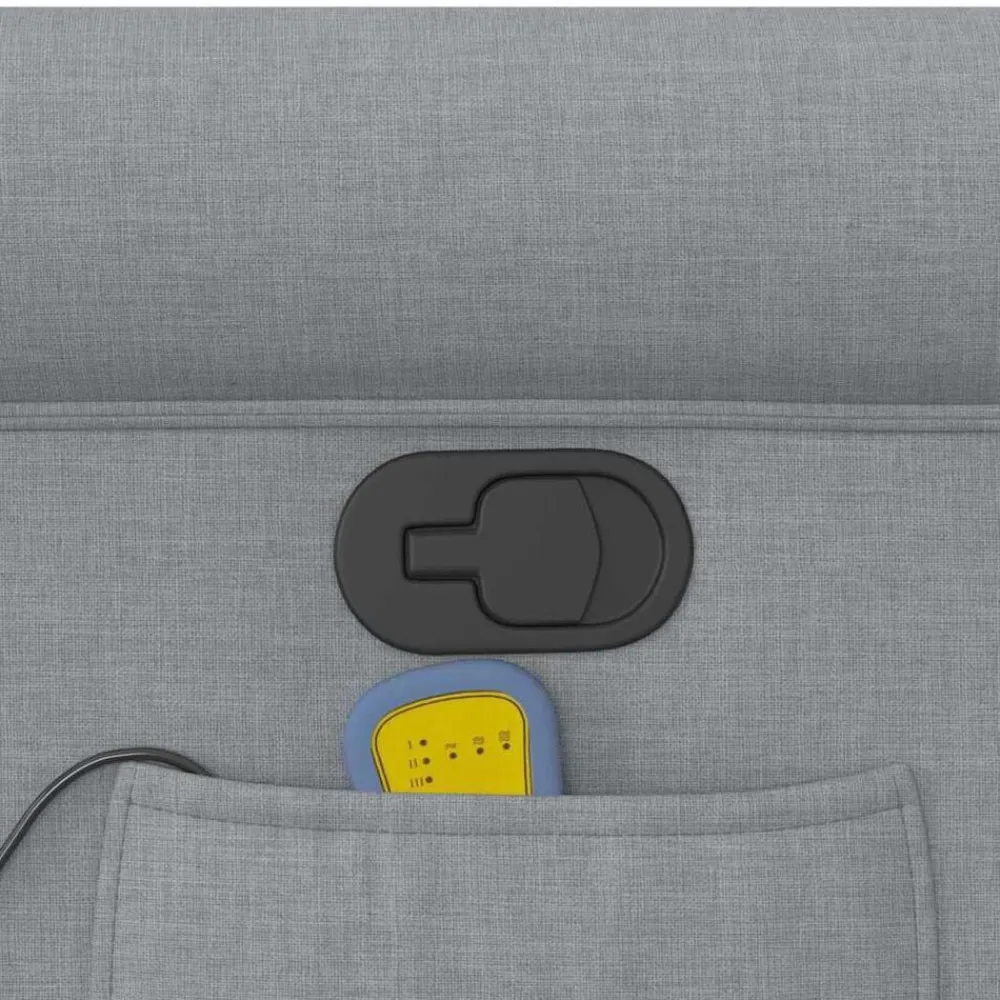 vidaXL Sillas-Sillón reclinable de masaje de tela
