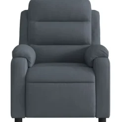vidaXL Sillón reclinable de masaje eléctrico terciopelo Gris oscuro New
