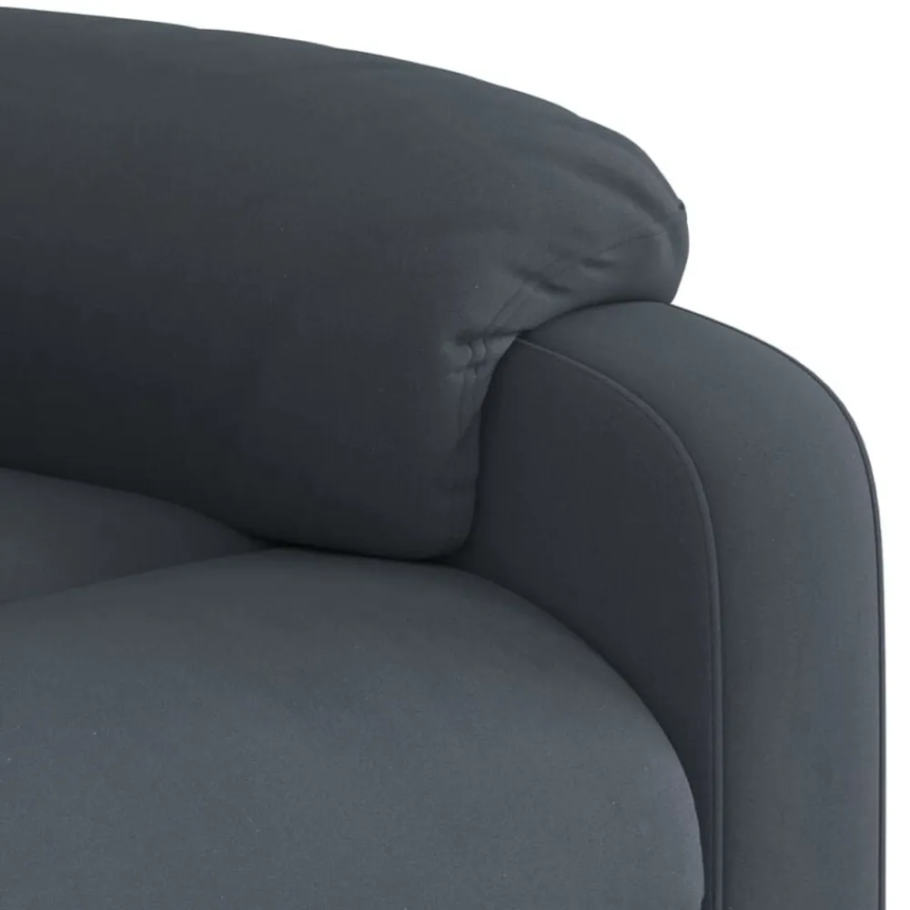 vidaXL Sillón reclinable de masaje eléctrico terciopelo Gris oscuro New