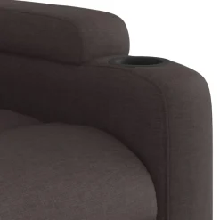 vidaXL Sillón reclinable de tela marrón oscuro Marrón oscuro Discount