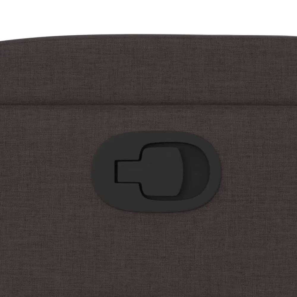 vidaXL Sillón reclinable de tela marrón oscuro Marrón oscuro Discount
